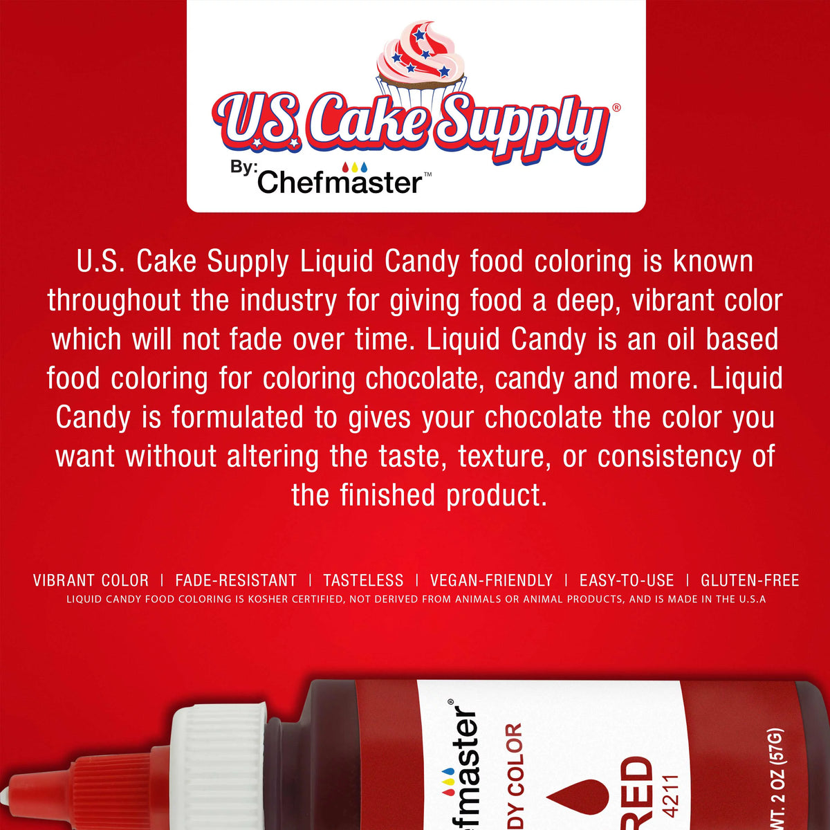 2-ounce Liquid Candy Food Color 8 Bottle Kit R986