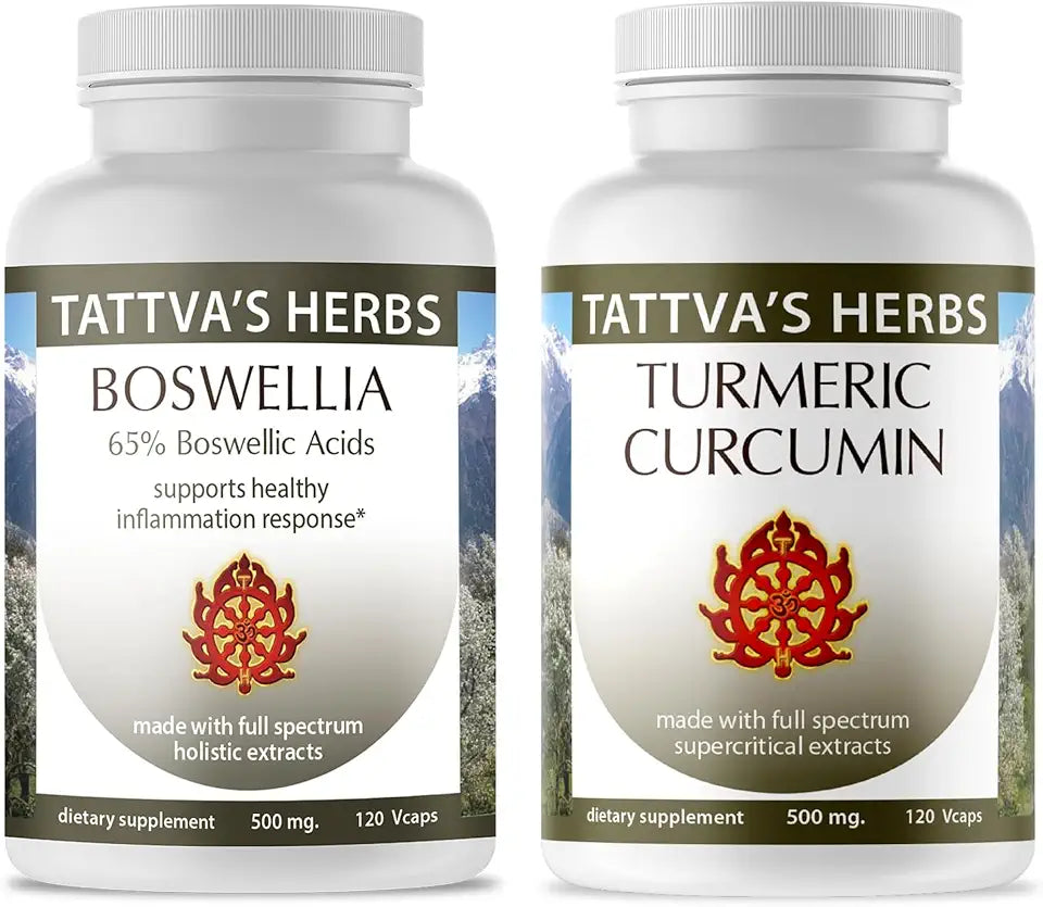 Turmeric Curcumin 500 mg 120 ct Plus Boswellia 500 mg 120 ct D59390