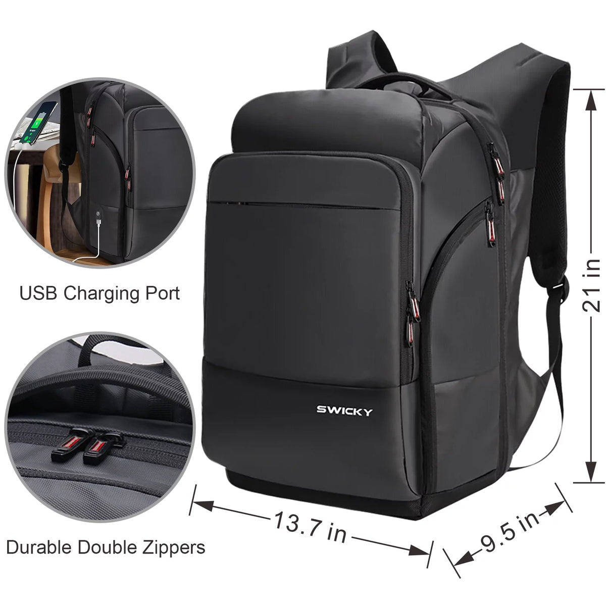 17.3 inch Anti-Theft Laptop Backpack with USB Charging Port N9399