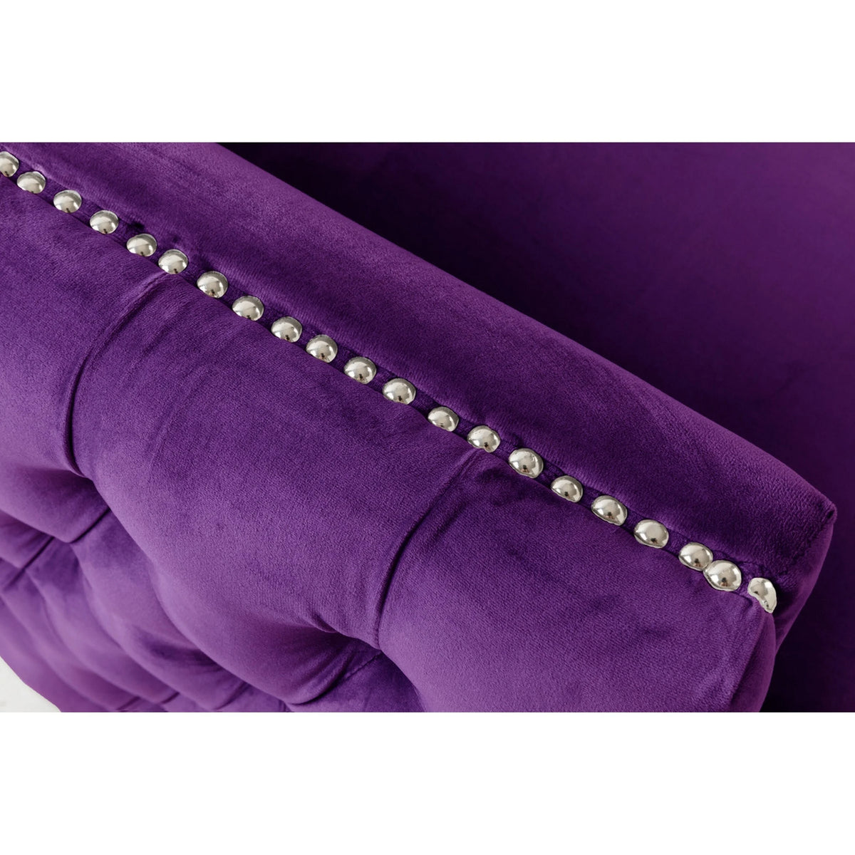 Purple Velvet Button Tufted Sofa S613