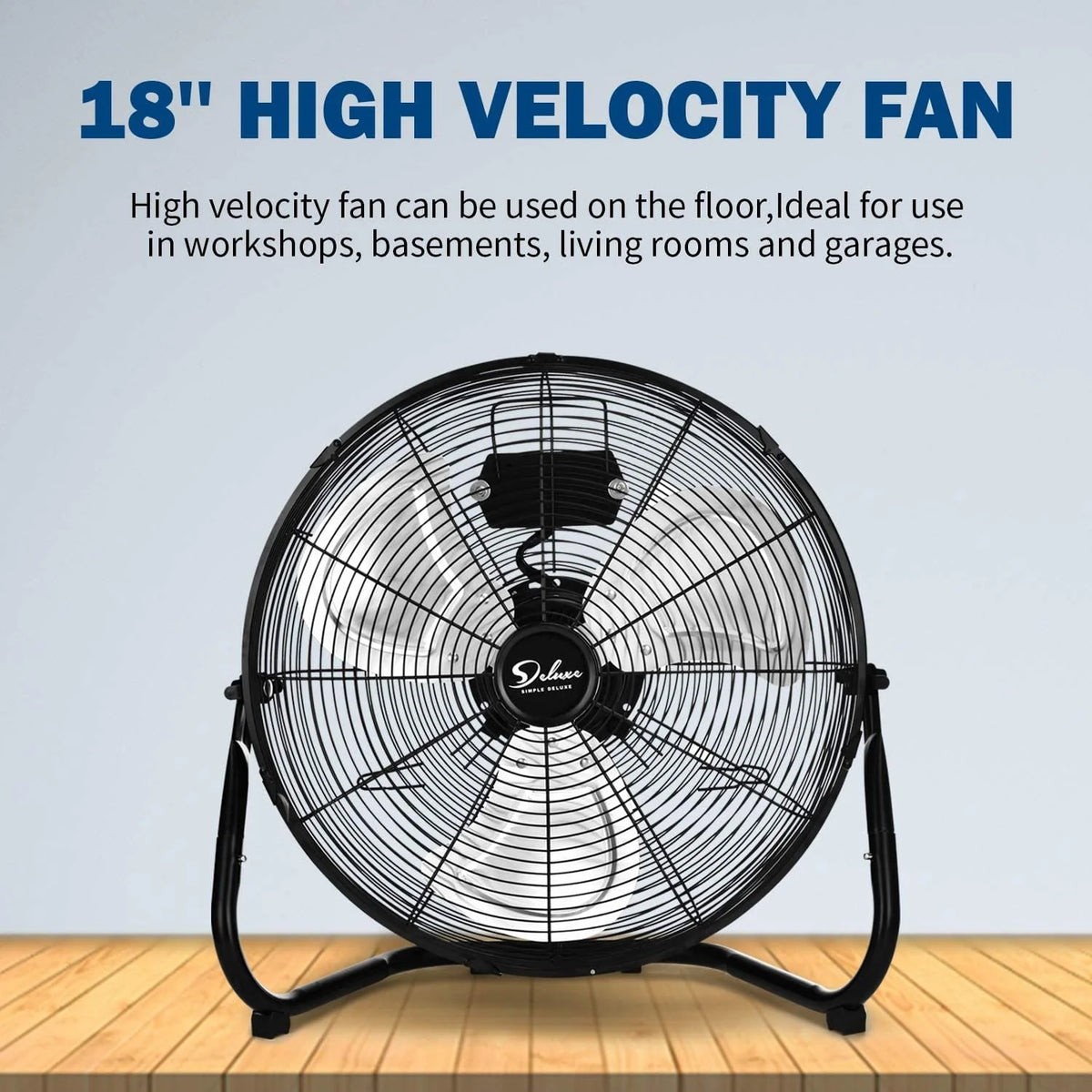 12 inch 1800 CFM 3-Speed Metal Floor Fan W27770